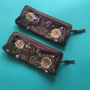 2 Beaded Embroidered Clutches // Matching purses
